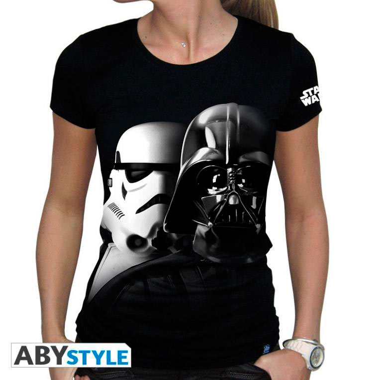 Camiseta chica Star Wars. Trooper & Darth Vader
