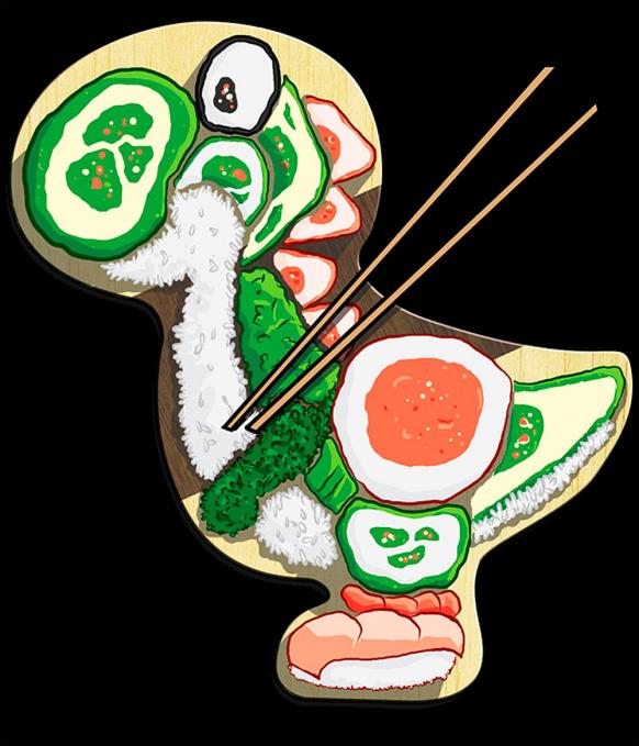 Camiseta chica Super Mario Bros. Yoshi Sushi