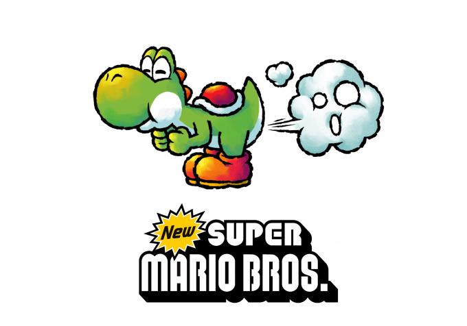 Camiseta chica Super Mario Bros. Yoshi ataque con gas