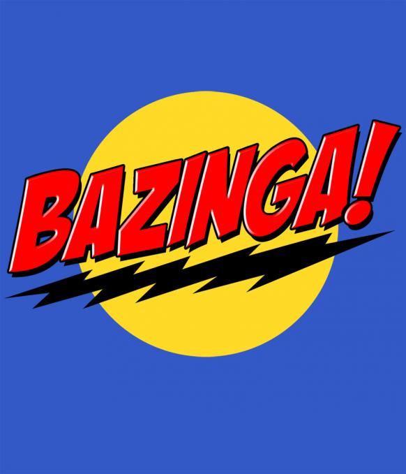 Camiseta chica The Big Bang Theory. Bazinga rojo