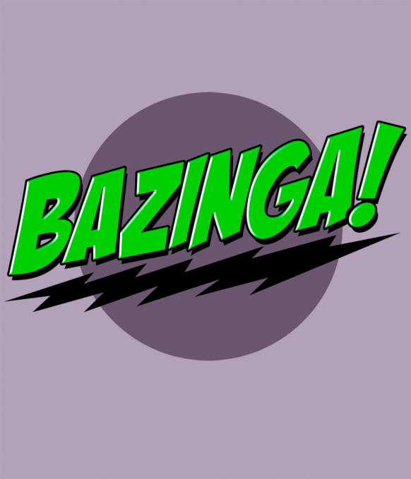 Camiseta chica The Big Bang Theory. Bazinga verde