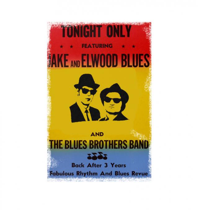Camiseta chica The Blues Brothers. Cartel