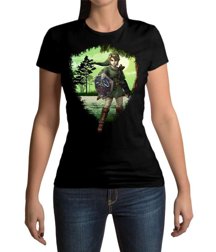 Camiseta chica The Legend of Zelda Link bosque