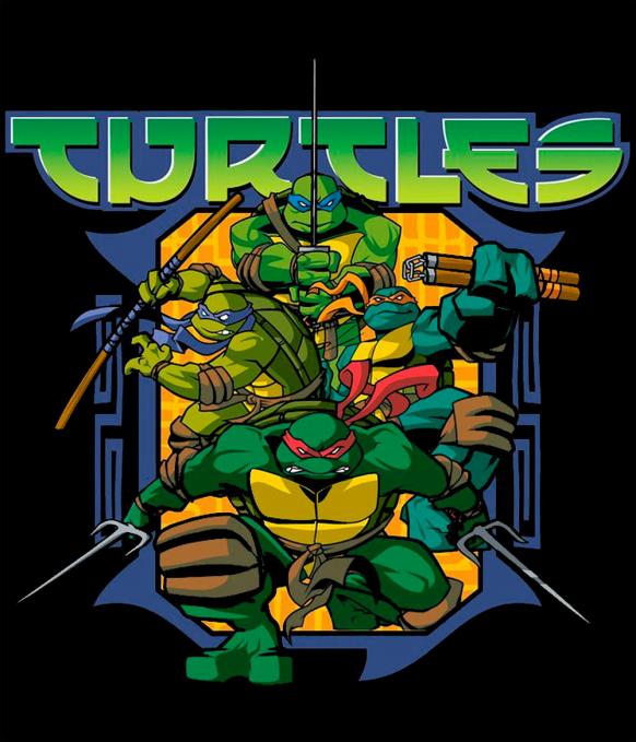 Camiseta chica Tortugas Ninja. Todos