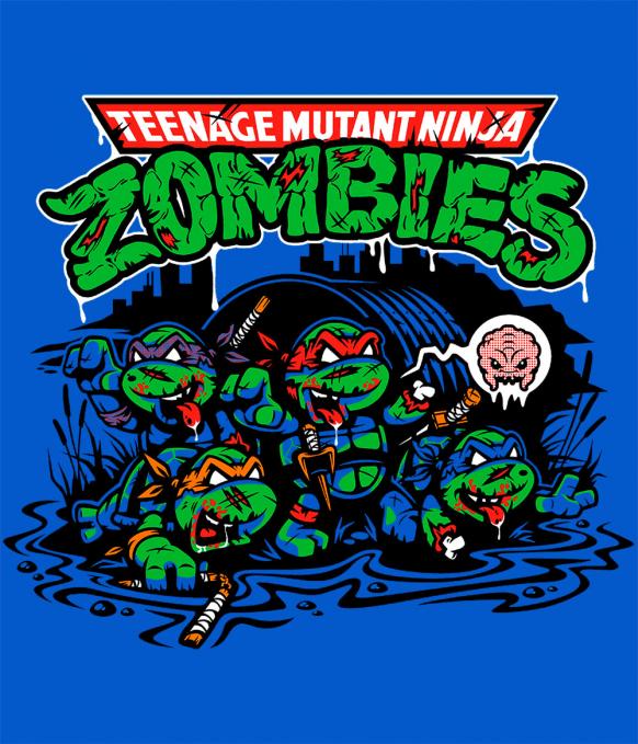 Camiseta chica Tortugas Ninja. Zombies