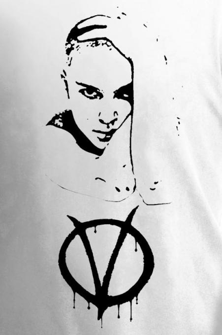 Camiseta chica V de Vendetta. Evey
