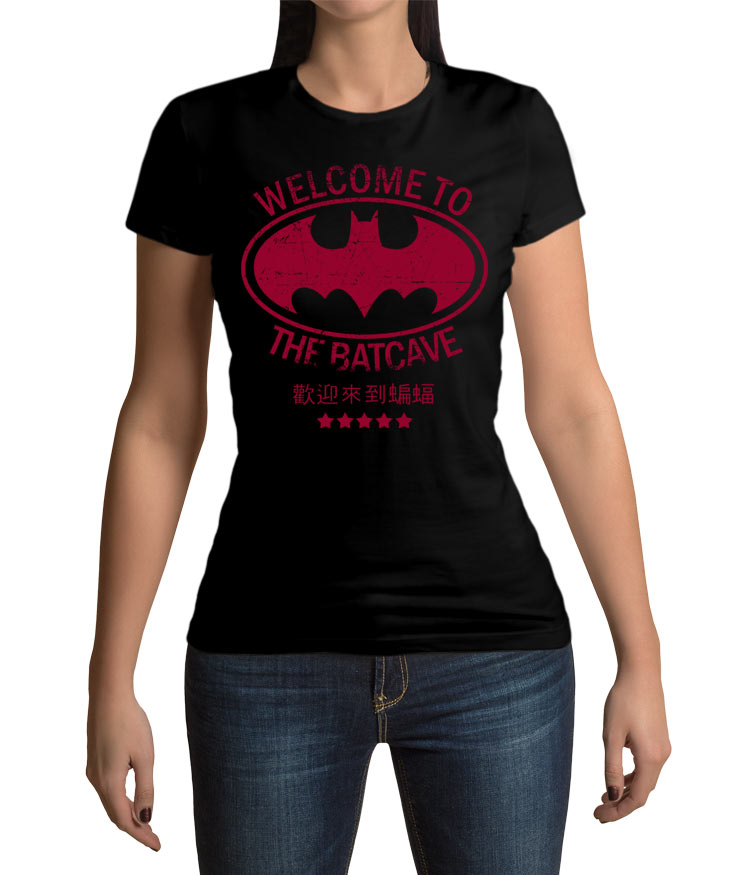 Camiseta chica Welcome to the batcave. Batman