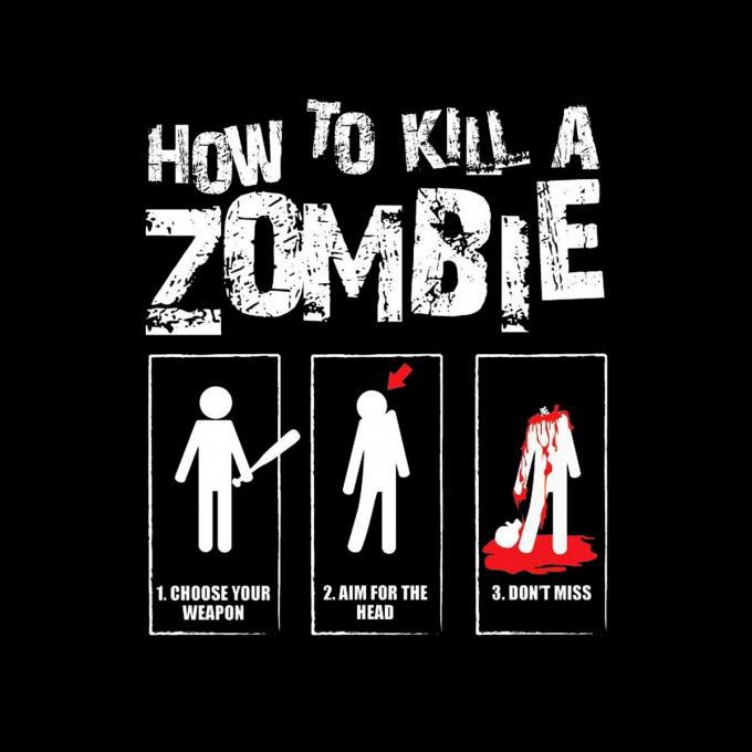 Camiseta chica Zombie. Como matar a un Zombie