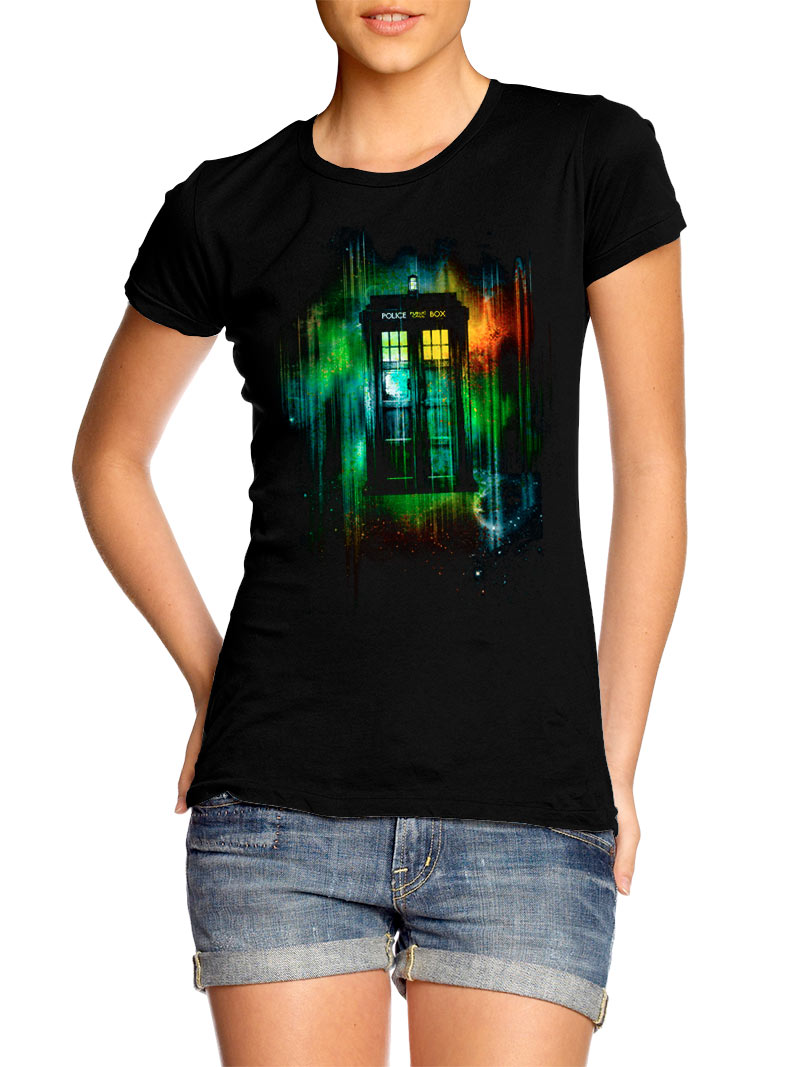 Camiseta chica cabina Tardis Dr. Who