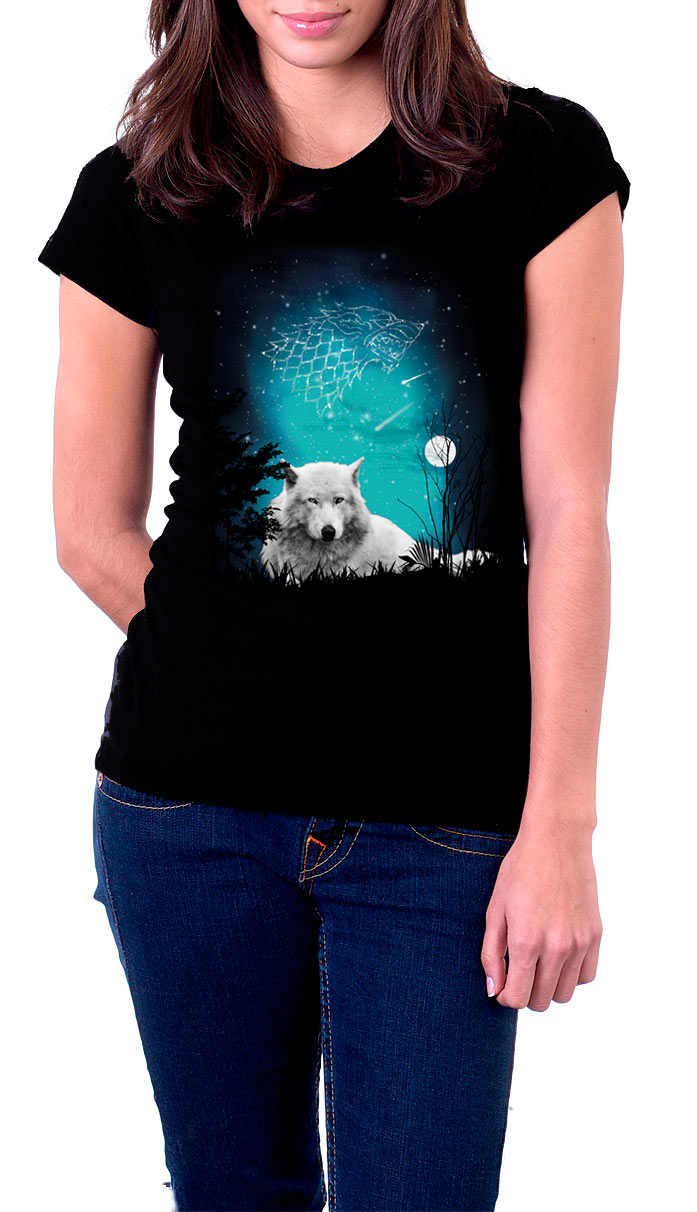 Camiseta chica house Stark direwolves. Juego de Tronos