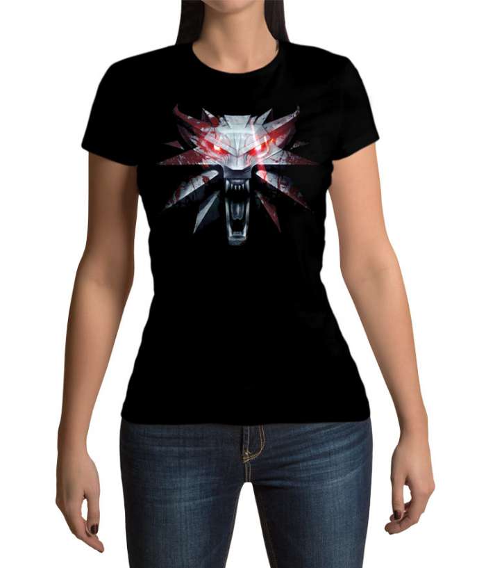 Camiseta chica lobo blanco The Witcher 3: Wild Hunt