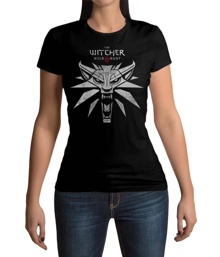 Camiseta chica lobo blanco The Witcher 3: Wild Hunt. Modelo 1