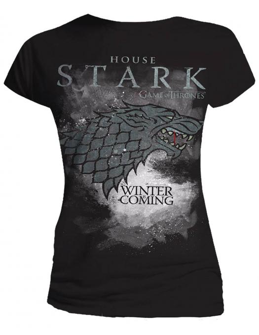 Camiseta chica logo casa Stark. Juego de Tronos
