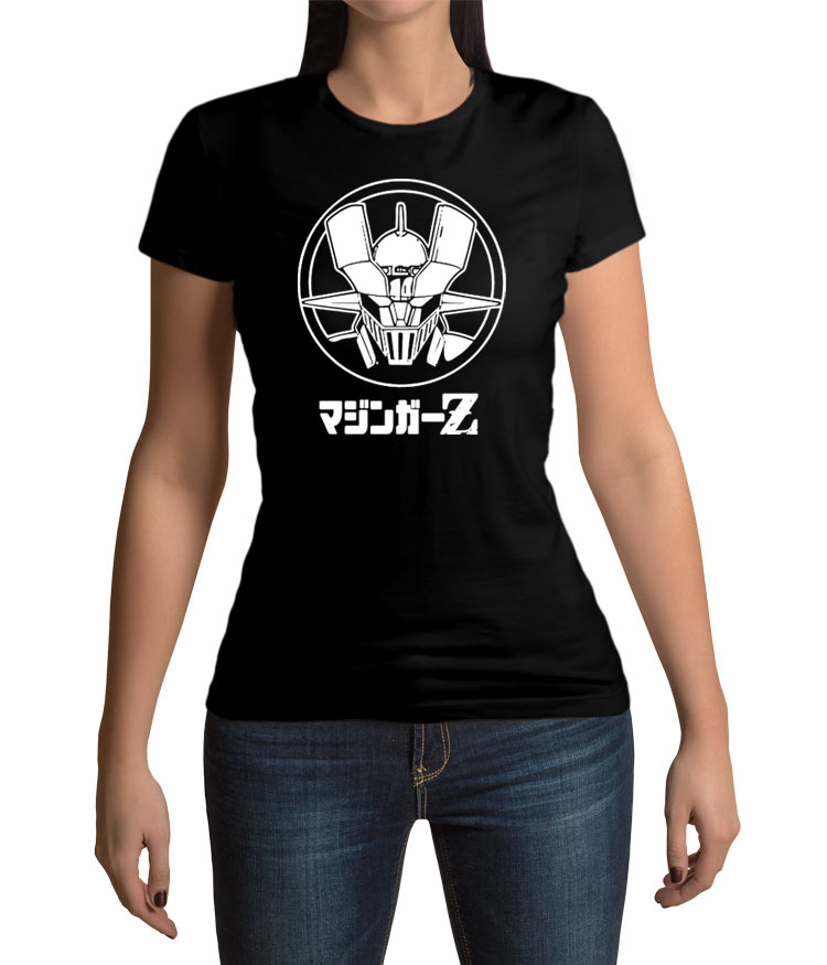 Camiseta chica rostro robot Mazinger Z. Modelo 1
