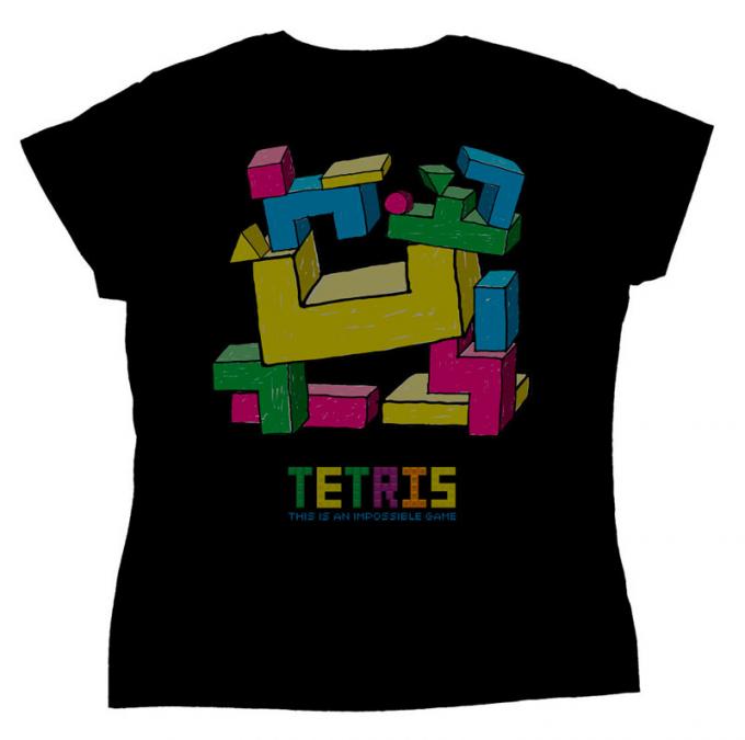 Camiseta chica this is an impossible game. Tetris