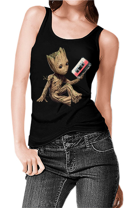 Camiseta chica tirantes Guardianes de la Galaxia. Groot and wesome mix vol2