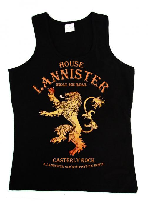 Camiseta chica tirantes Juego de Tronos. House Lannister. Hear Me Roar