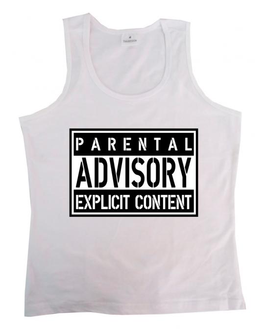 Camiseta chica tirantes Parental Advisory
