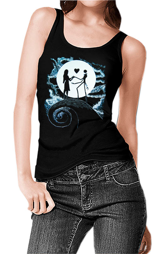 Camiseta chica tirantes Pesadilla antes de Navidad Spiral Love