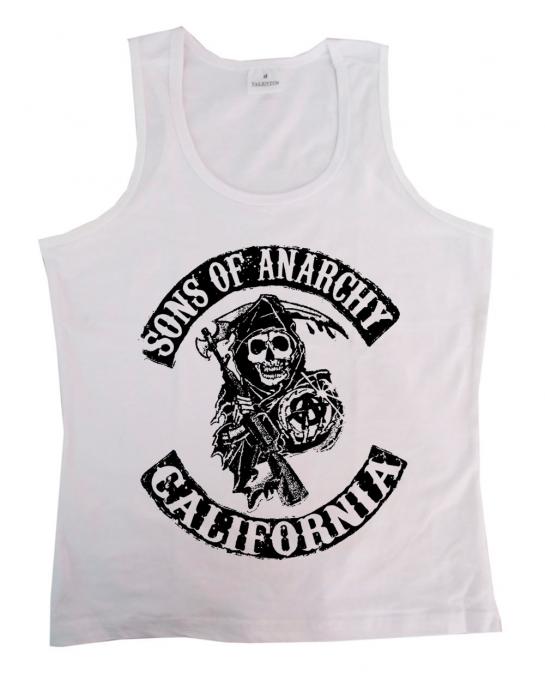 Camiseta chica tirantes blanca Sons of Anarchy. California