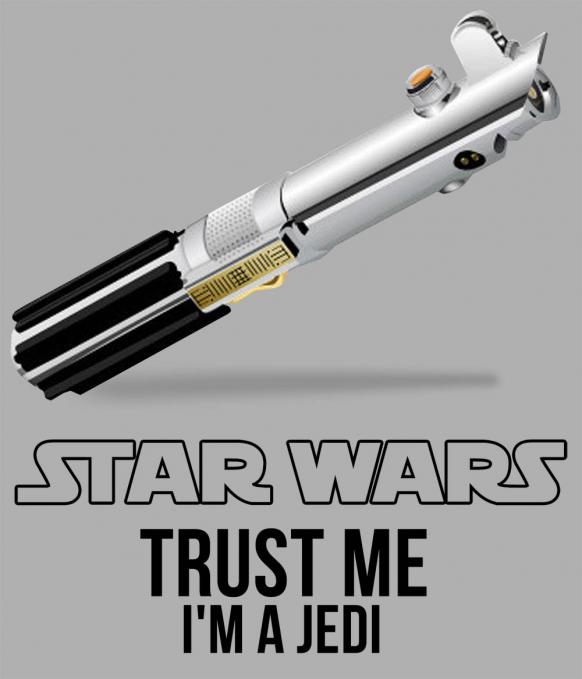 Camiseta lightsaber. Trust me I'm a Jedi. Star Wars