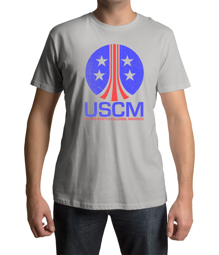 Camiseta logo USCM. Alien