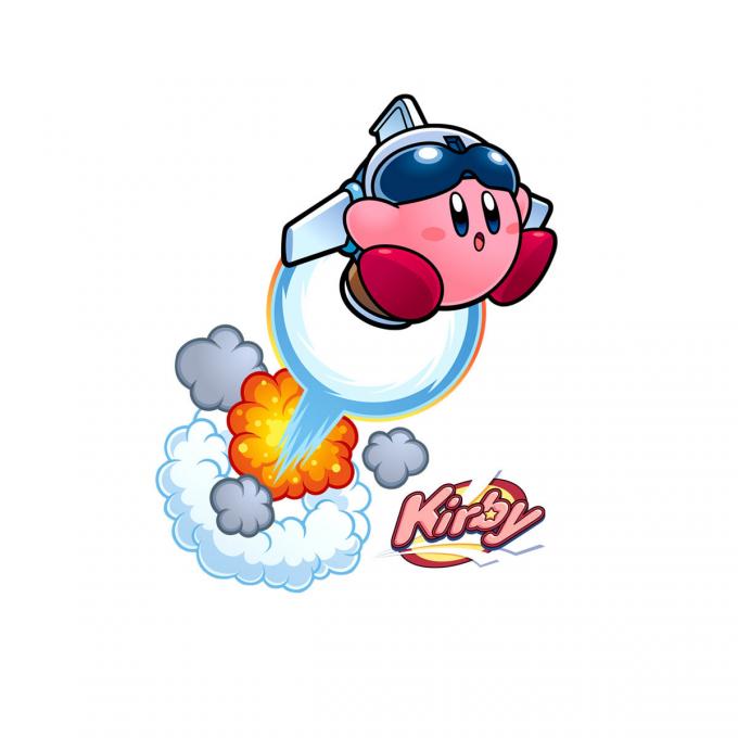 Camiseta niña Nintendo. Kirby despegando