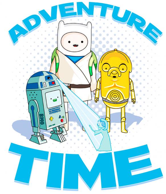Camiseta niño Hora de aventuras Star Wars