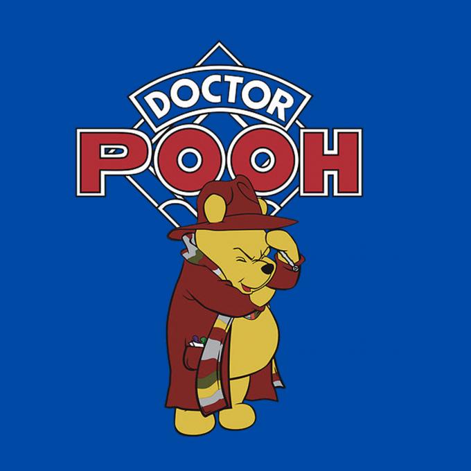 Camiseta niño Winnie de Pooh como Doctor Who
