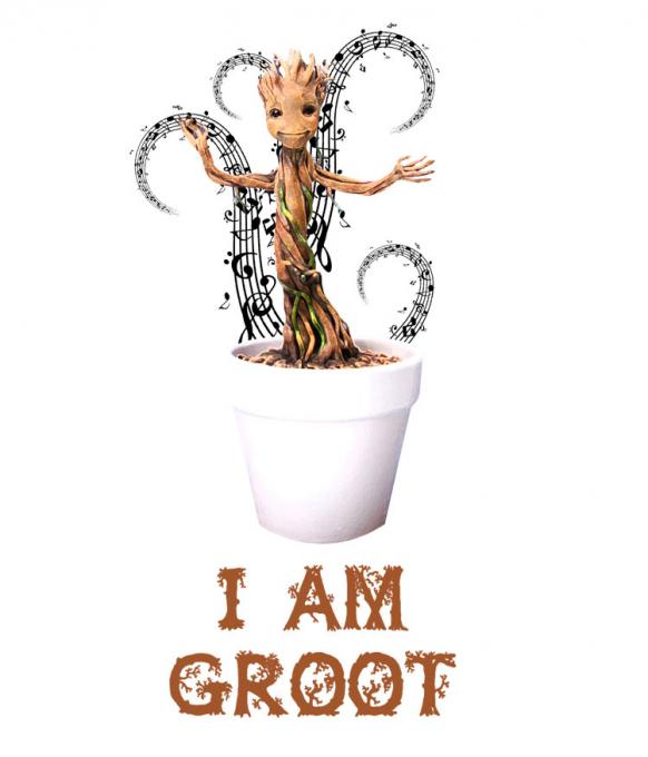 Camiseta niño árbol Root. Guardianes de la Galaxia