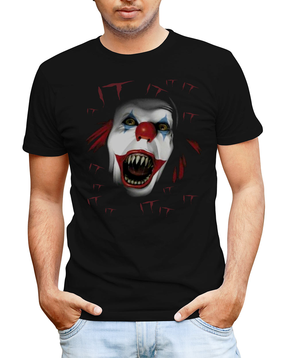 Camiseta rostro Pennywise. It (Eso). Modelo 2