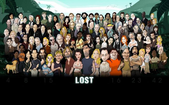 Caricatura 90 personajes Lost (Perdidos)