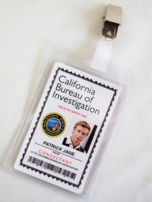Carnet Identificativo El Mentalista. Patrick Jane