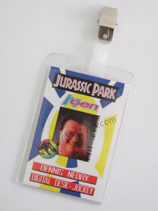 Carnet Identificativo Jurassic Park. Dennis Nedry