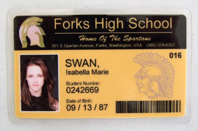 Carnet de Estudiante Crepúsculo Forks High School