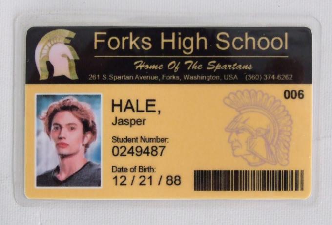 Carnet de Estudiante Crepúsculo. Forks High School