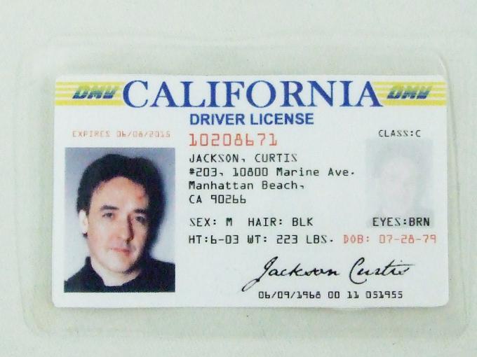 Carnet de conducir 2012. Curtis Jackson