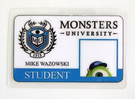 Carnet de estudiante Monstruos S.A. Monsters University. Mike