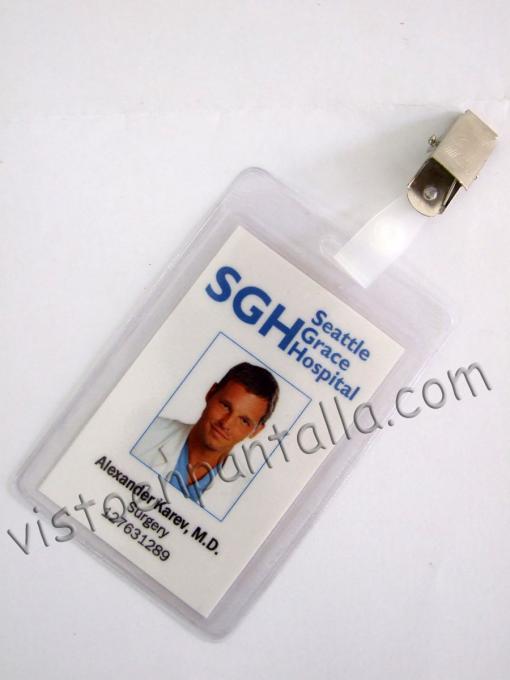 Carnet identificativo Anatomía de Grey. Alexander Karev