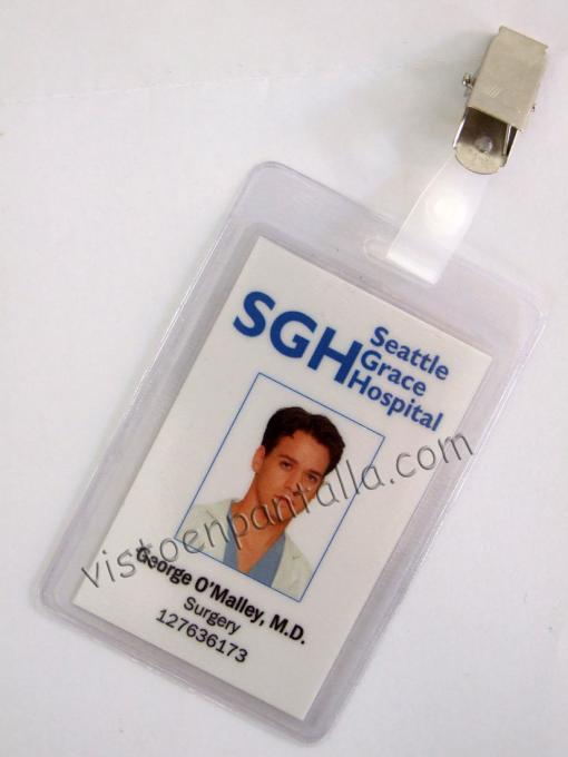 Carnet identificativo Anatomía de Grey. George O'Malley