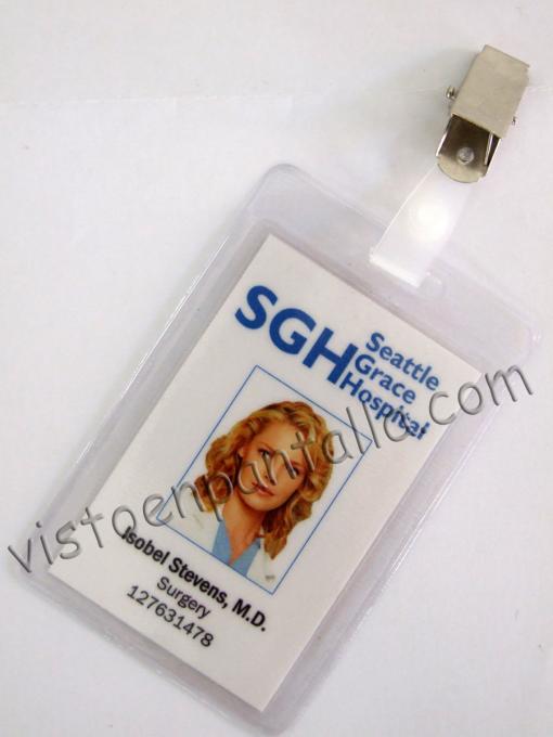 Carnet identificativo Anatomía de Grey. Isobel Stevens