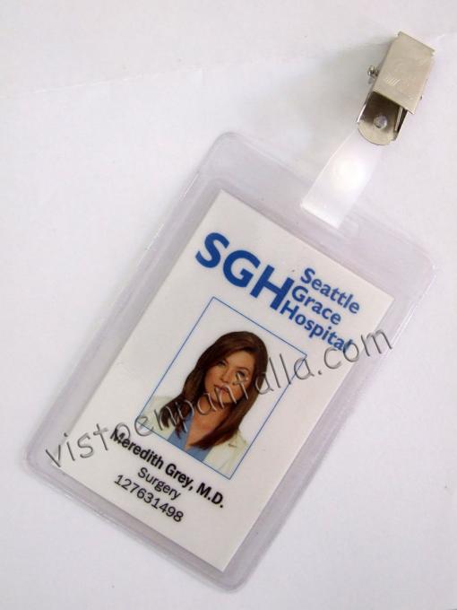 Carnet identificativo Anatomía de Grey. Meredith Grey