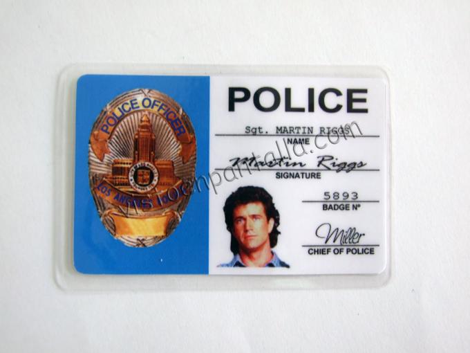 Carnet identificativo Arma Letal. Sargento Martin Riggs