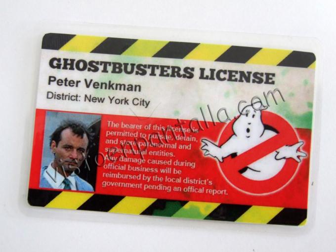 Carnet identificativo Los Cazafantasmas. Peter Venkman