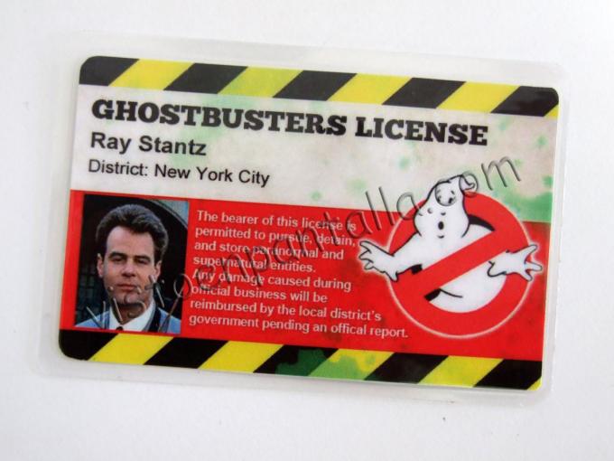 Carnet identificativo Los Cazafantasmas. Ray Stantz