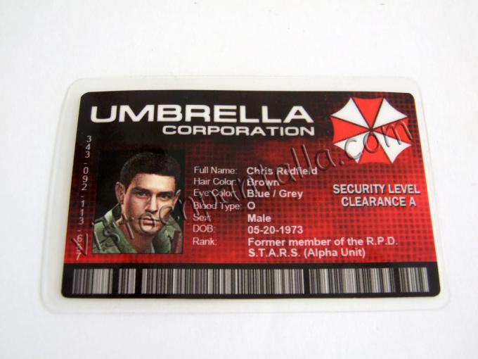 Carnet identificativo Resident Evil. Umbrella Corporation