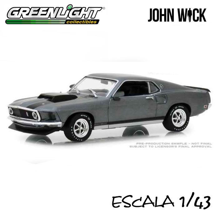 Coche 1969 Ford Mustang BOSS 429. John Wick. Escala 1:43. Greenlight Collectibles
