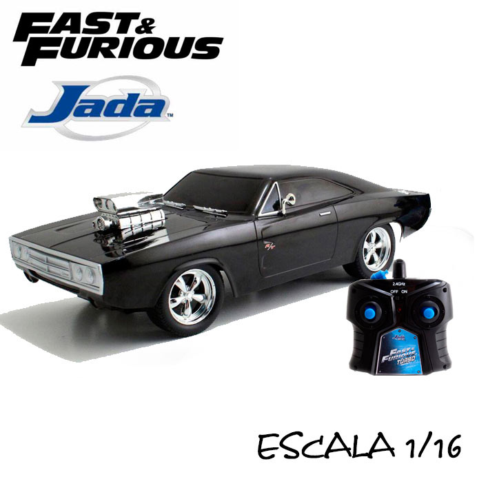 Coche por radiocontrol Dom's 1970 Dodge Charger. A Todo Gas. Escala 1:16. Jada Toys