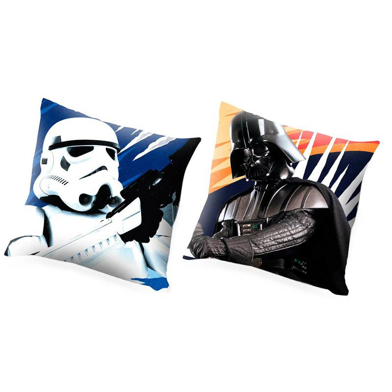 Cojín Darth Vader y Stormtrooper. Star Wars 40 x 40 cm