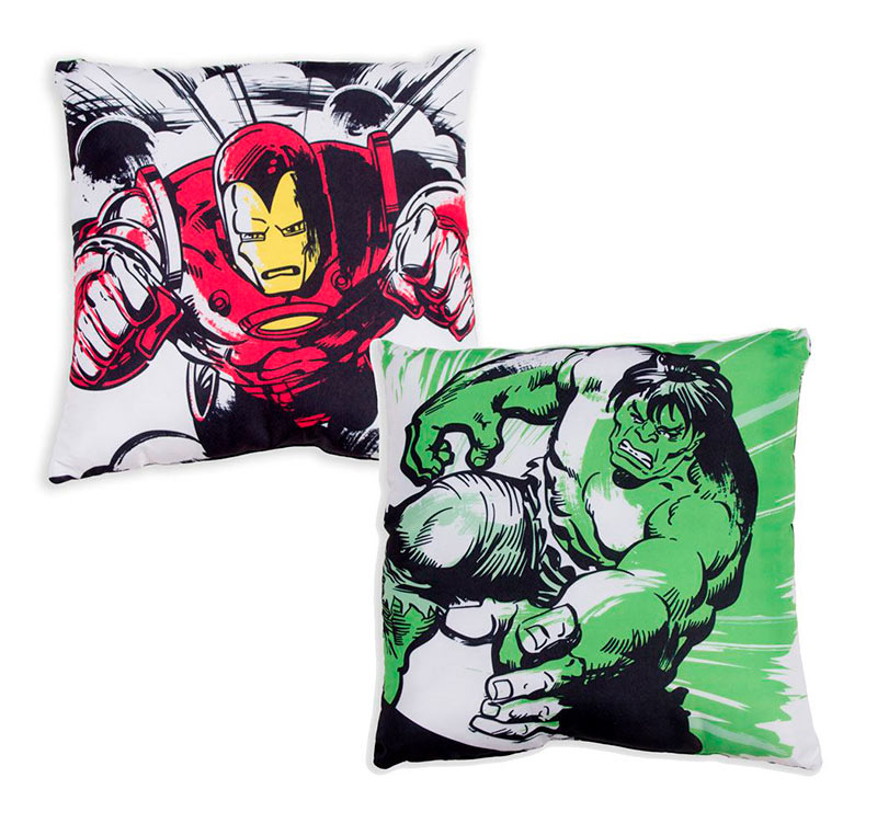 Cojín Iron Man & Hulk 40 x 40 cm. Los Vengadores. Marvel Cómics